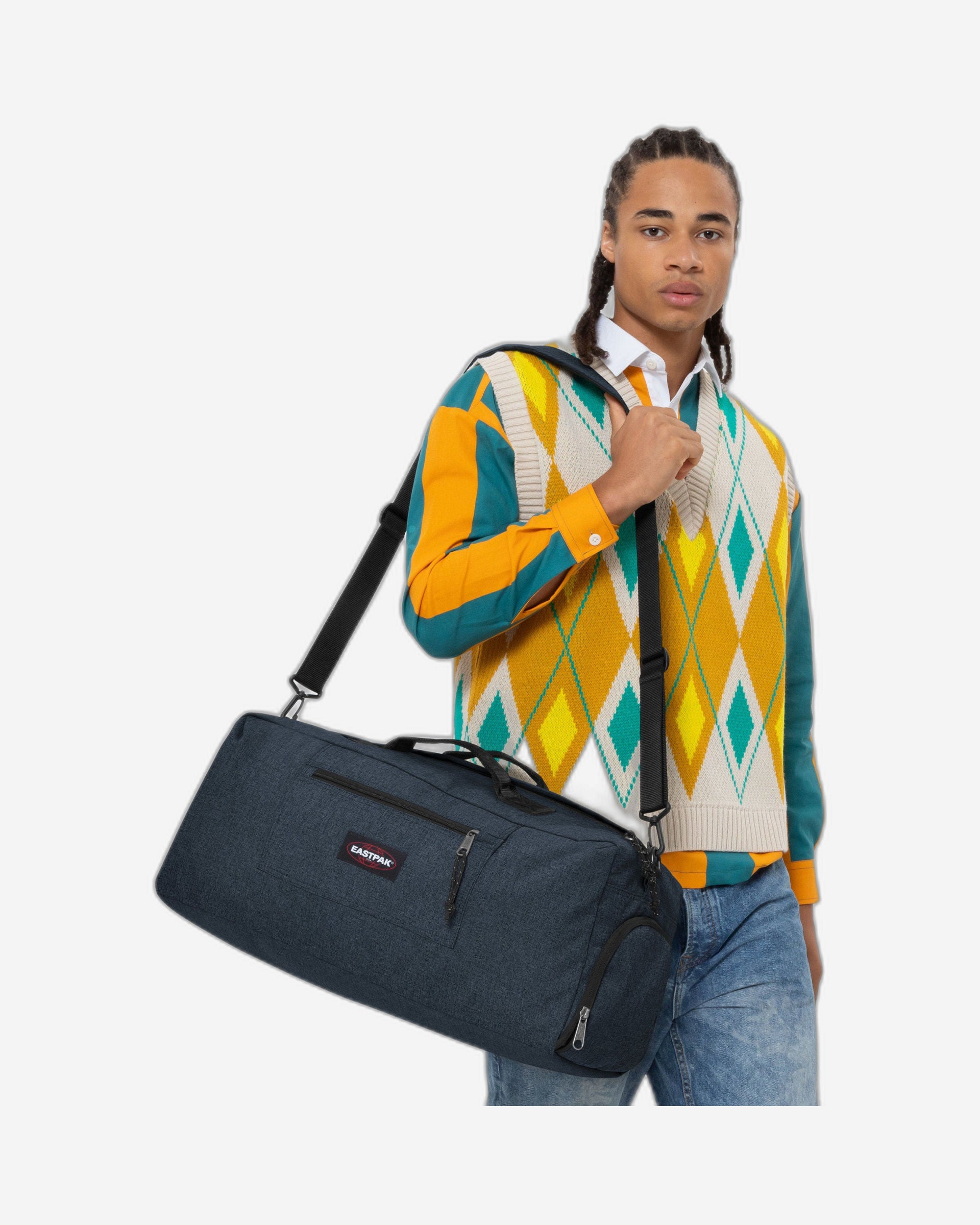 Eastpak Duffl'R M Triple Denim Medium Duffle Bag - EK0A5BES26W