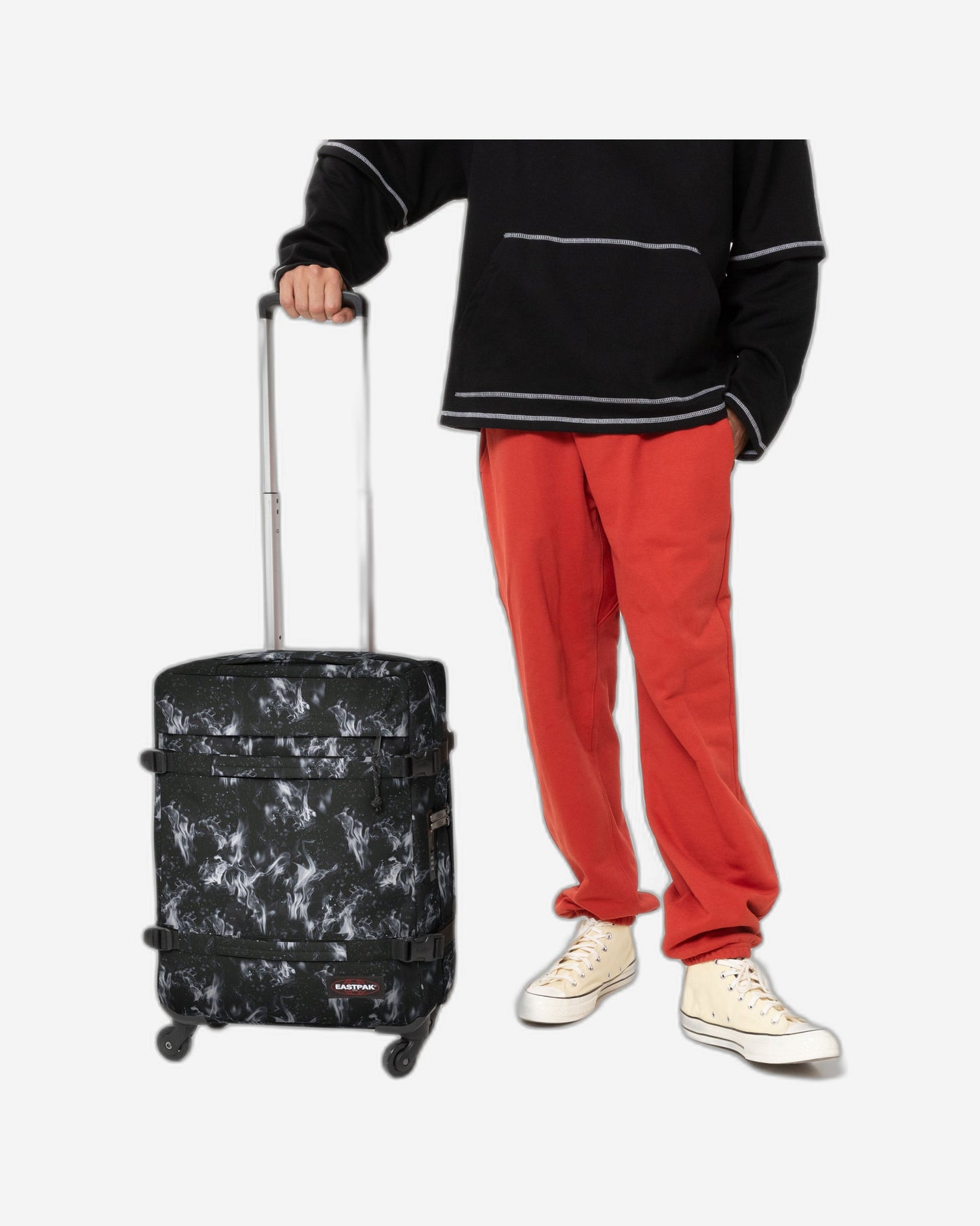 Eastpak Transit'R 4 S Flame Dark Four-Wheeled Carry On Luggage - EK0A5BFI7J31