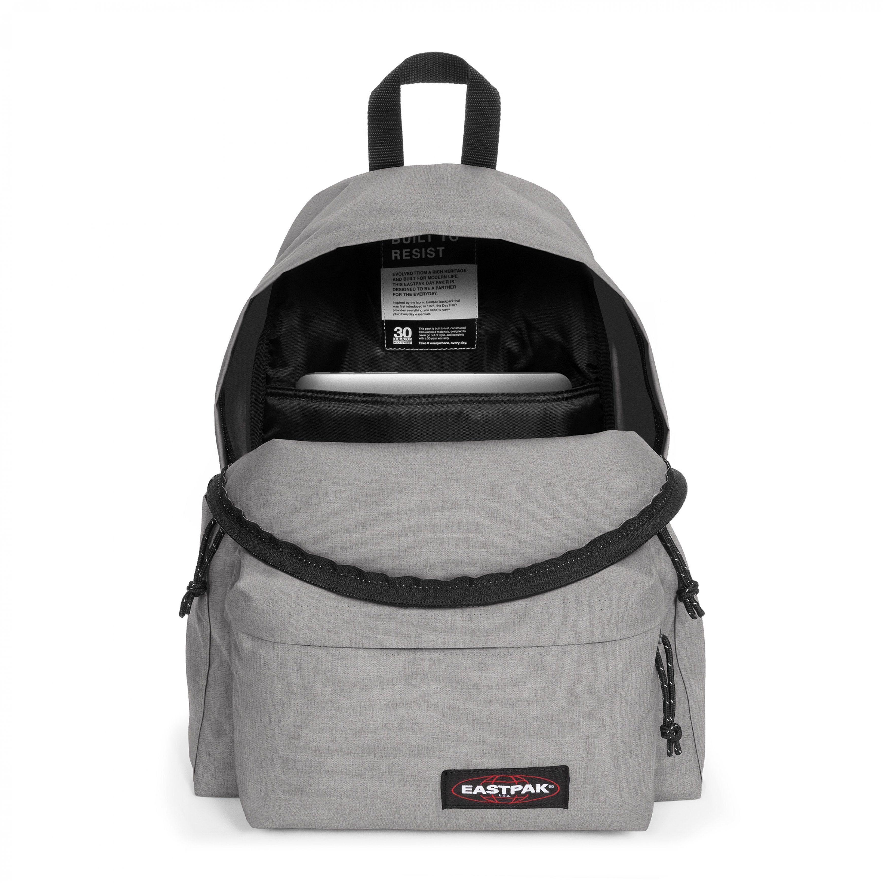 Eastpak Day Pak'R Snow Grey Medium backpack with bottle holder and laptop sleeve - EK0A5BG40O11