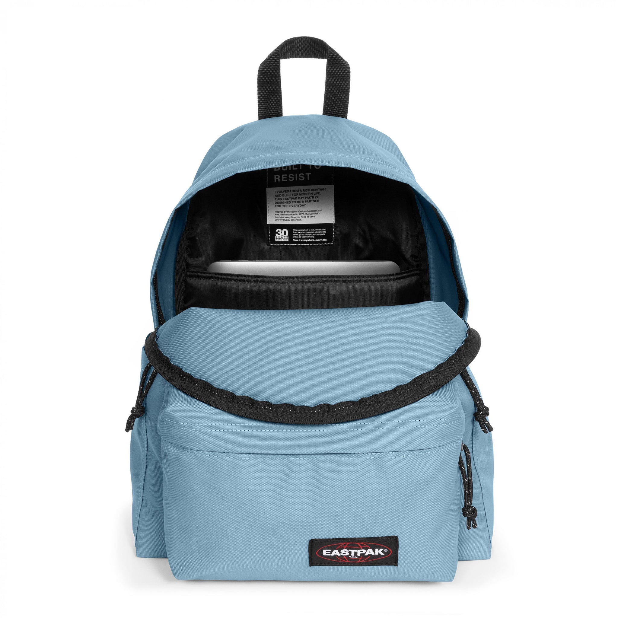 Eastpak Day Pak'R Icy Blue Medium backpack with bottle holder and laptop sleeve - EK0A5BG41O01