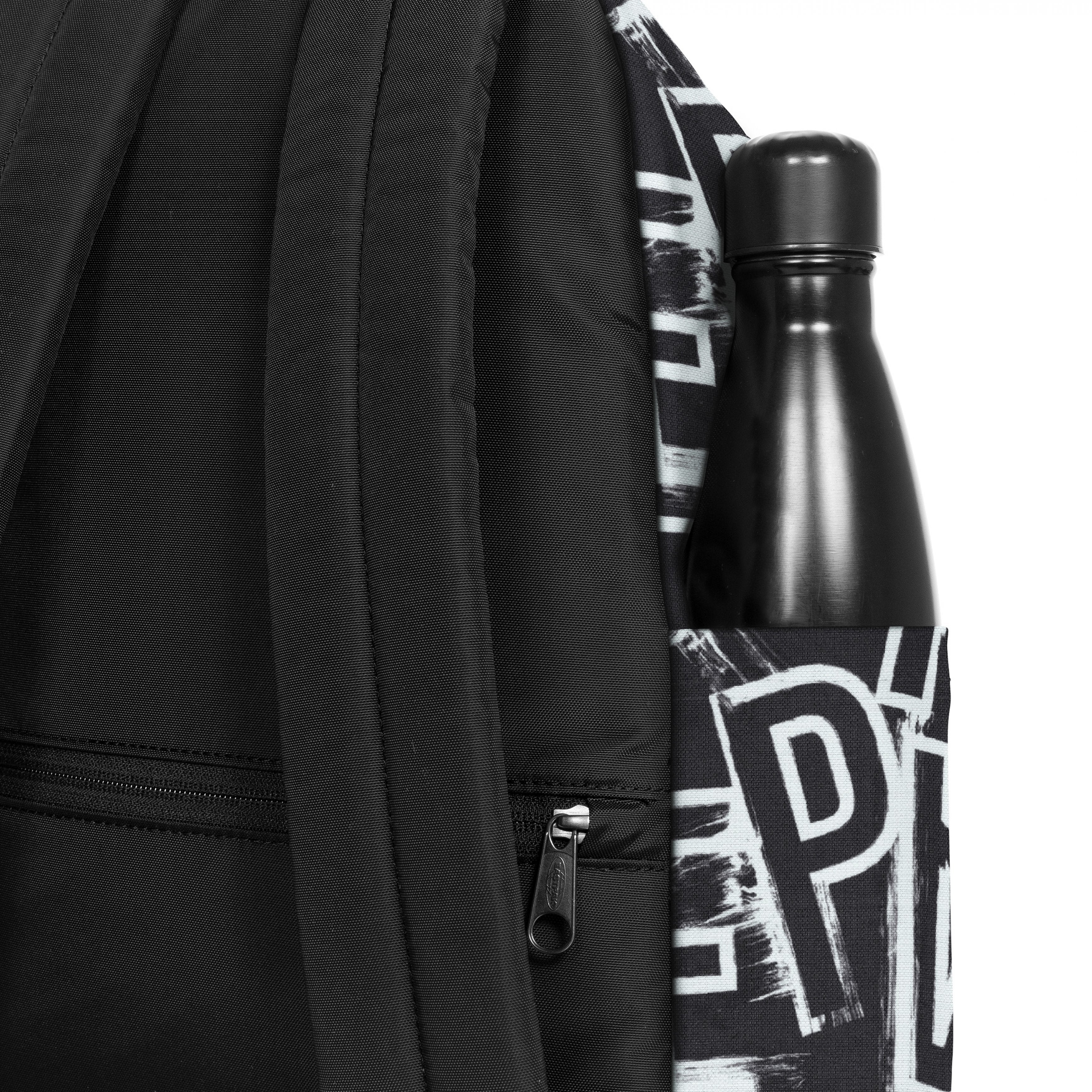 Eastpak Day Pak'R Ep Lettersblack Medium backpack with bottle holder and laptop sleeve - EK0A5BG42O01