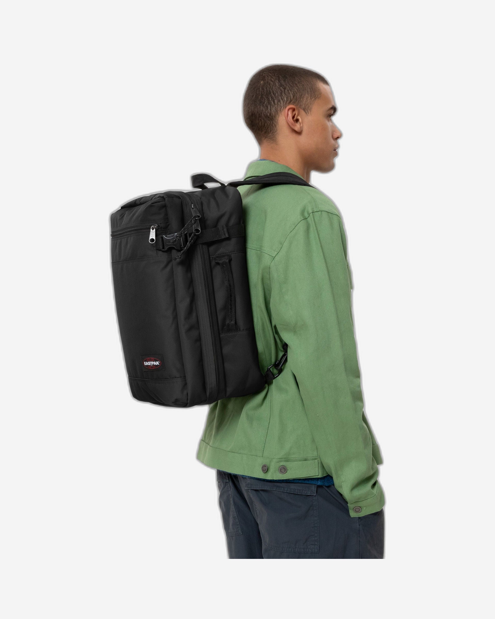 Eastpak Transit'R Pack Black Small Duffle Bag Convertible to Backpack - EK0A5BHI0081