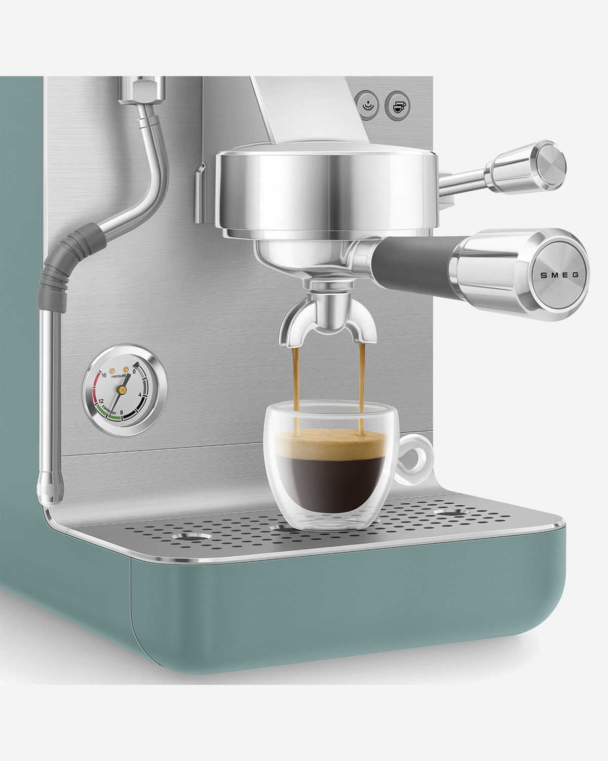 SMEG Mini Pro Coffee Machine Emerald Green - EMC02EGMUK
