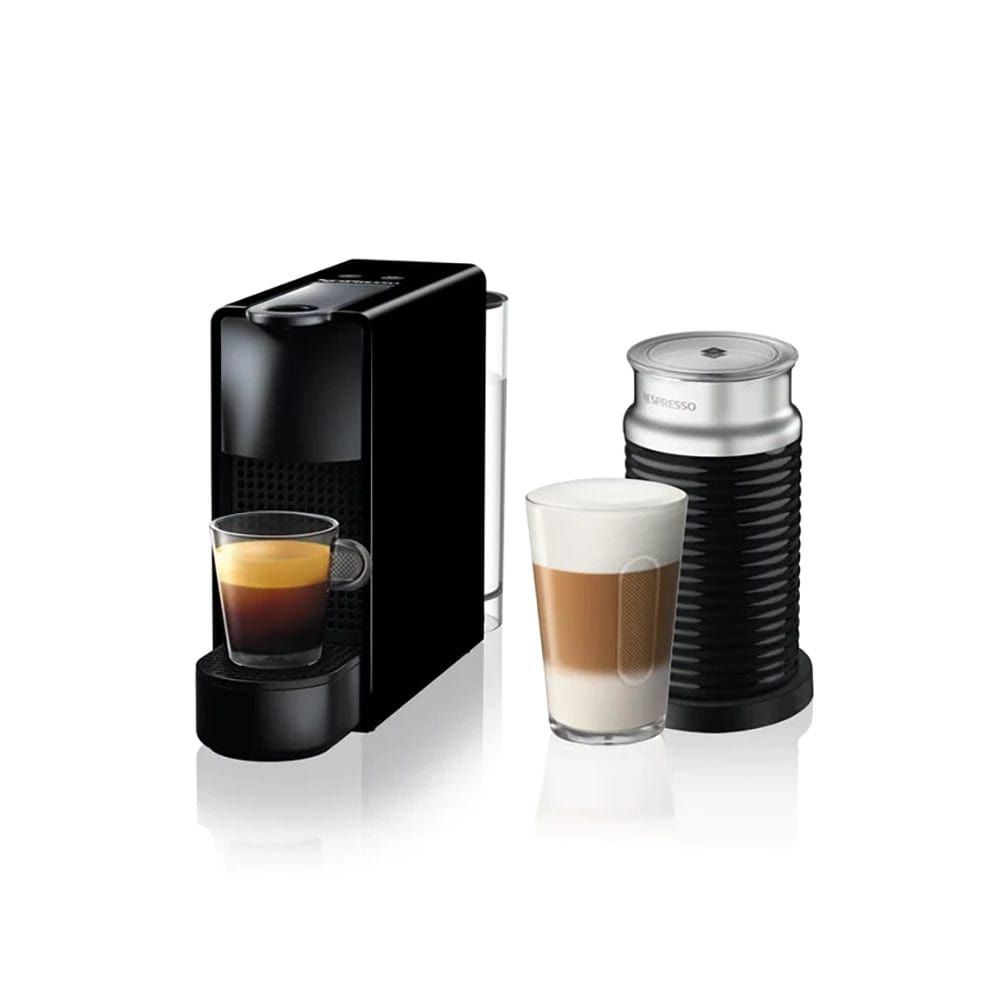 Nespresso C30 Essenza Black + Milk Frother Black Bundle