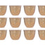 Shallow Porcelain Cawa Cup Set, 12-Piece, Gold - Elegant Tea/Coffee Cups for Daily Use & Special Occasions