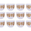 Shallow Bone China Cawa Cup Set, 12-Piece, White/Gold - Elegant Tea/Coffee Cups for Daily Use & Special Occasions