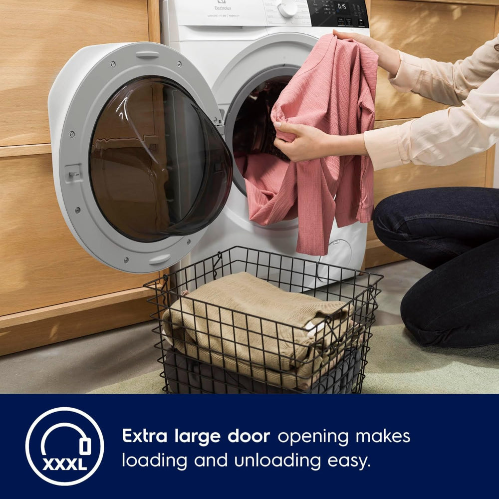 Electrolux 8KG Eco Inverter High Efficiency Motor Front Load Washing Machine, 1200 RPM & 5 Star Rating, 12 Programs includes, ULTIMATECARE300, EWF8024D3SC