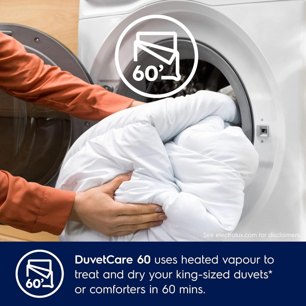 Electrolux 11/9 KG Washer Dryer with 17 Programs & 1400 RPM, Eco-Inverter Front Loading Washing & Drying Combo Machine, DuvetCare 60/WashDry 60, EWW1142R9SC