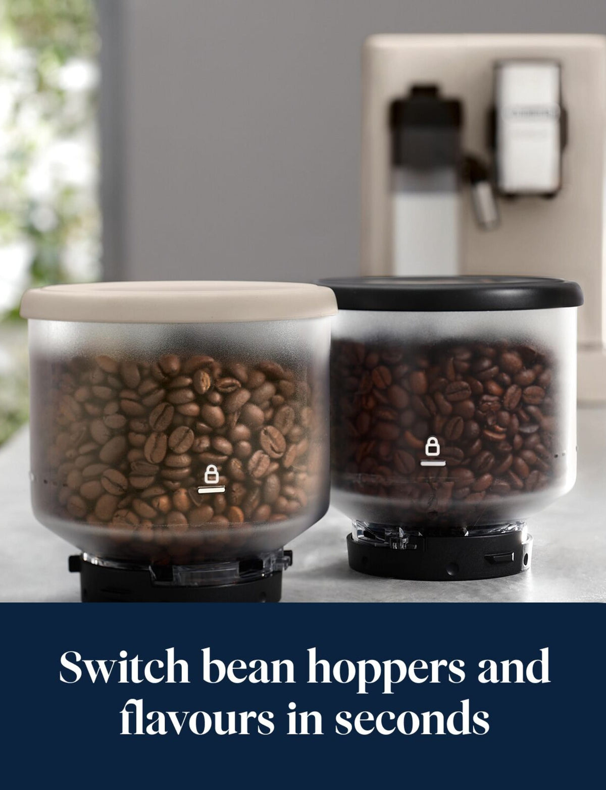 De'Longhi Rivelia Bean-to-Cup Coffee Machine, 16 Coffee Recipes & Full-Touch Display, Sand Beige – EXAM440.55.BG ( ESMA Certfied)