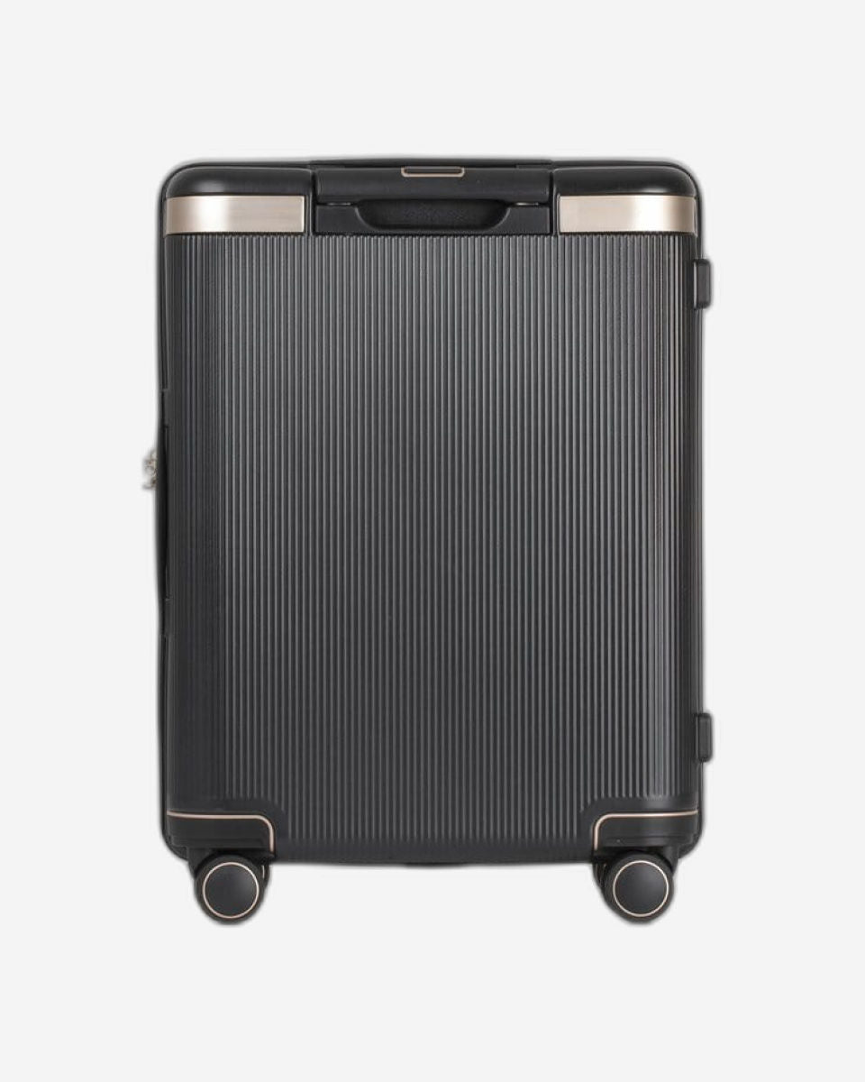 Echolac Dynasty 20" 4 Double Wheel Cabin Luggage Trolley Black-Gold - PC142 20 BLK/ GLD
