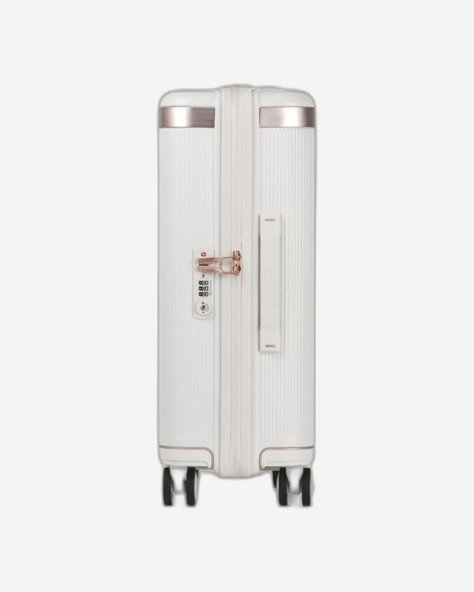 Echolac Shogun Classic 20" 4 Double Wheel Cabin Luggage Trolley Ivory White - CTA148 Ivory White 20