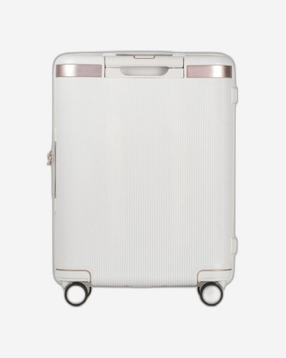 Echolac Shogun Classic 20" 4 Double Wheel Cabin Luggage Trolley Ivory White - CTA148 Ivory White 20