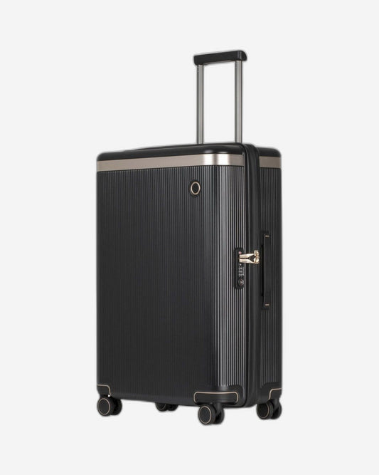 Echolac Dynasty 24" 4 Double Wheel Check-In Luggage Trolley Black-Gold - PC142 24 BLK/ GLD