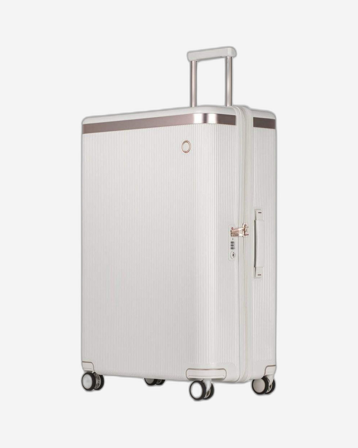 Echolac Dynasty 28" 4 Double Wheel Check-In Luggage Trolley Ivory White - PC142 Ivory White 28