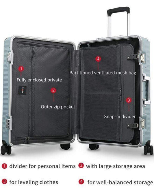 Echolac Celestra 24" Check-In Luggage Trolley Slate Bue - PC183E Slate Blue 24