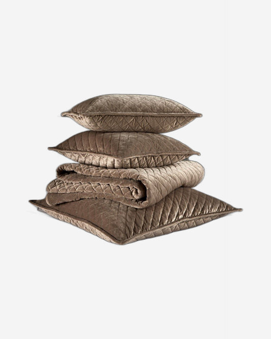 Christy "Edmonton" Velvet Accessories in Taupe