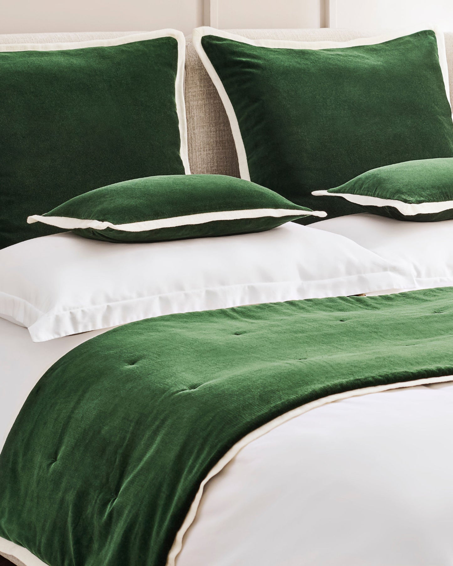 Christy "Eltham" Decorative Filled Cushion in Forest Green