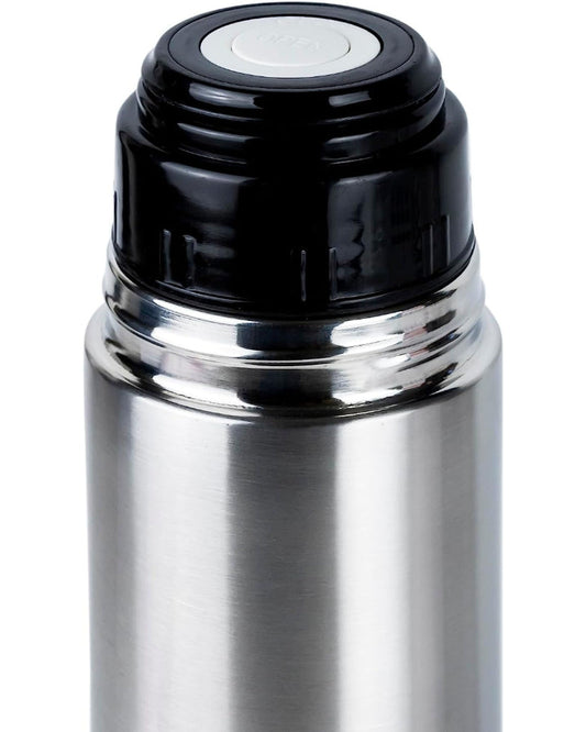 Nessan Vacuum Flask Double Wall With Color Band, Silver 1L