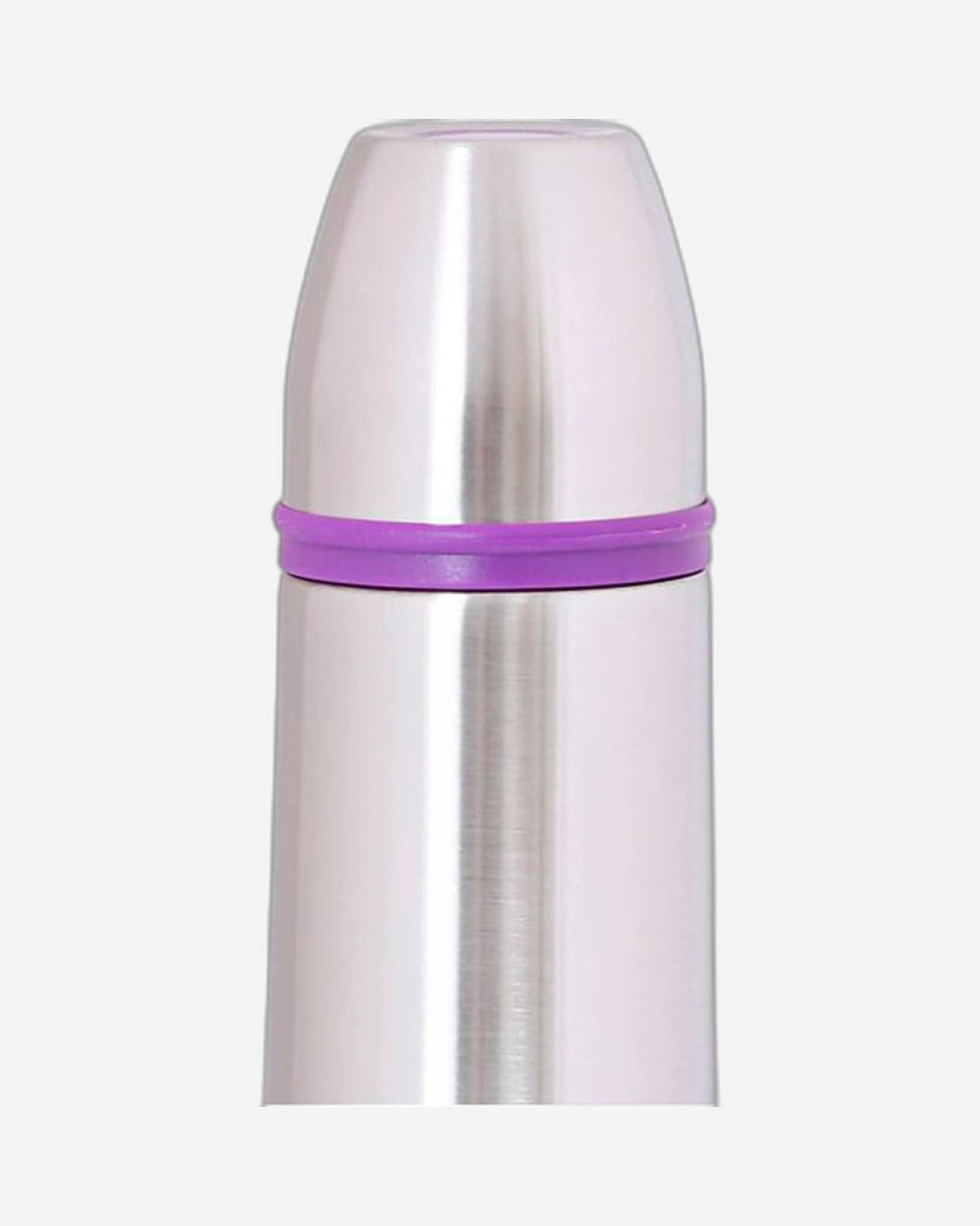 Nessan 1000ml Double Wall Vacuum Flask with Color Band, Bottle for Coffee, Built-in Lid Cup, Stainless Steel, Thermal Tea Mug, Sport Bottles, Silver