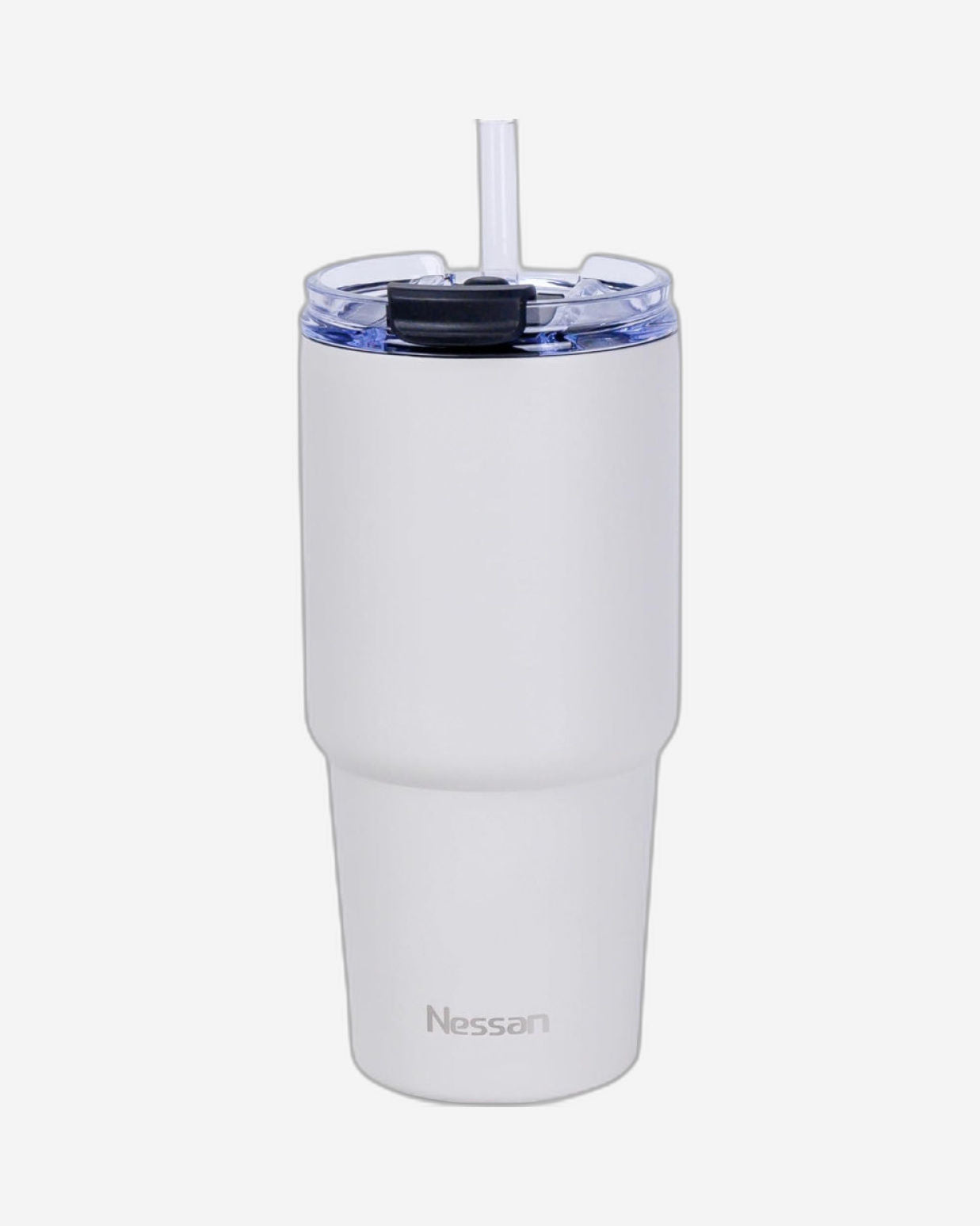 Nessan Double Wall Stainless Steel Vacuum Insulated Travel Mug Tumbler with Dual Function Lid and Straw for Water, Iced Tea or Hot Coffee, Smoothie and More (Beige, 480ml)
