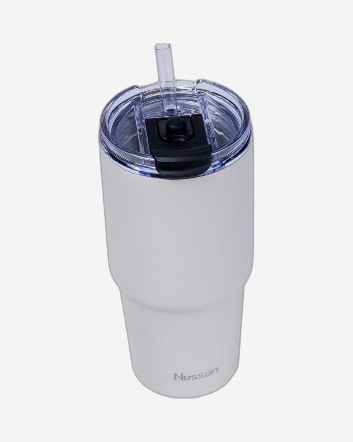 Nessan Double Wall Stainless Steel Vacuum Insulated Travel Mug Tumbler with Dual Function Lid and Straw for Water, Iced Tea or Hot Coffee, Smoothie and More (Beige, 480ml)