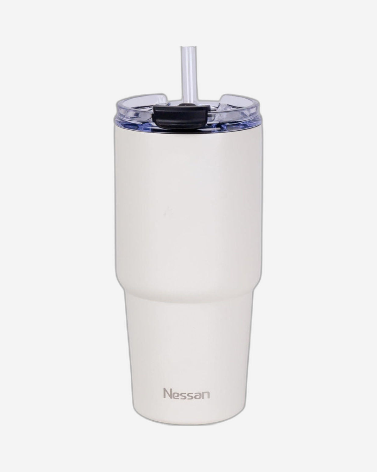 Nessan Double Wall Stainless Steel Vacuum Insulated Travel Mug Tumbler with Dual Function Lid and Straw for Water, Iced Tea or Hot Coffee, Smoothie and More (Cream, 480ml)