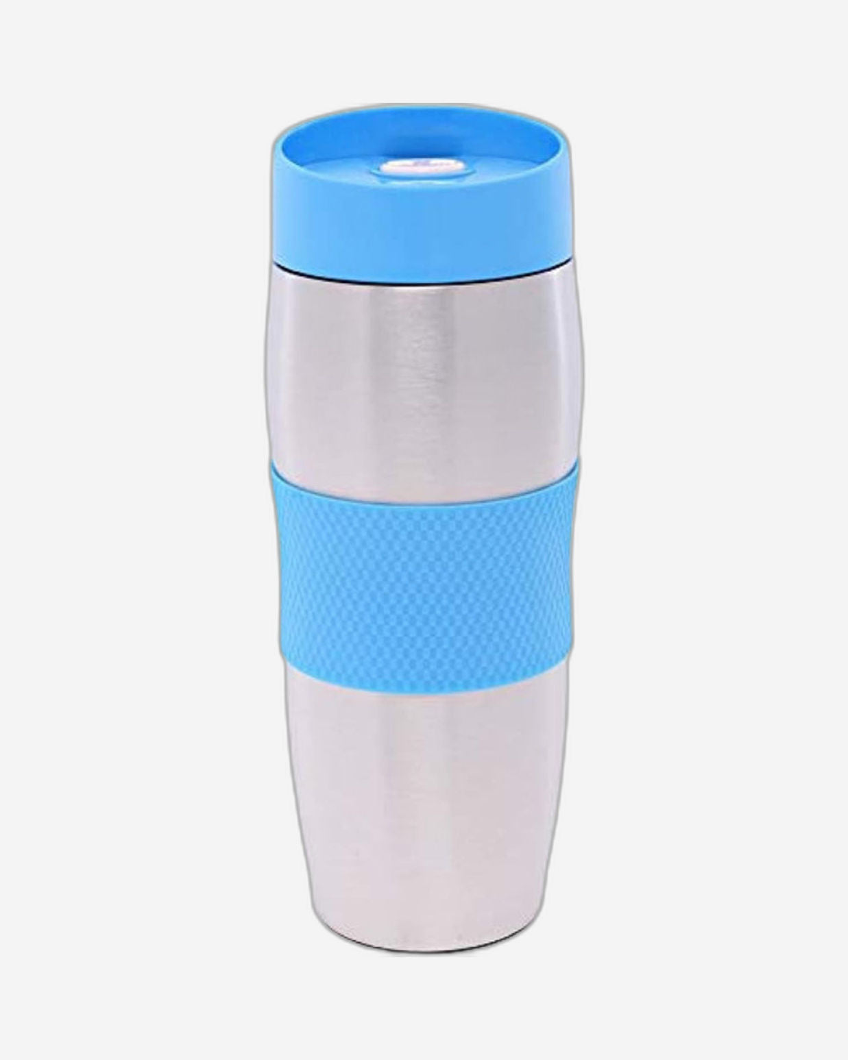 Nessan 380ml Mug with Silicone Rubber Sleeve for Grip, Blue - Durable & Stylish Mug for Hot & Cold Beverages
