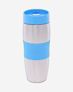 Nessan 380ml Mug with Silicone Rubber Sleeve for Grip, Blue - Durable & Stylish Mug for Hot & Cold Beverages