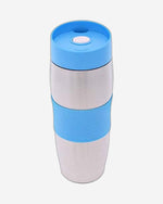 Nessan 380ml Mug with Silicone Rubber Sleeve for Grip, Blue - Durable & Stylish Mug for Hot & Cold Beverages