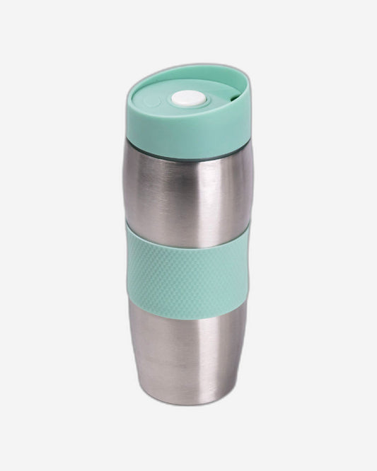 Nessan 380ml Mug with Silicone Rubber Sleeve for Grip, Green - Durable & Stylish Mug for Hot & Cold Beverages