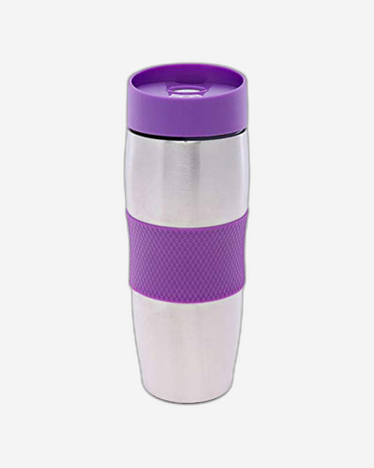 Nessan 380ml Mug with Silicone Rubber Sleeve for Grip, Purple - Durable & Stylish Mug for Hot & Cold Beverages