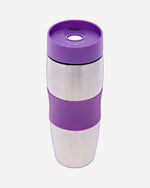 Nessan 380ml Mug with Silicone Rubber Sleeve for Grip, Purple - Durable & Stylish Mug for Hot & Cold Beverages