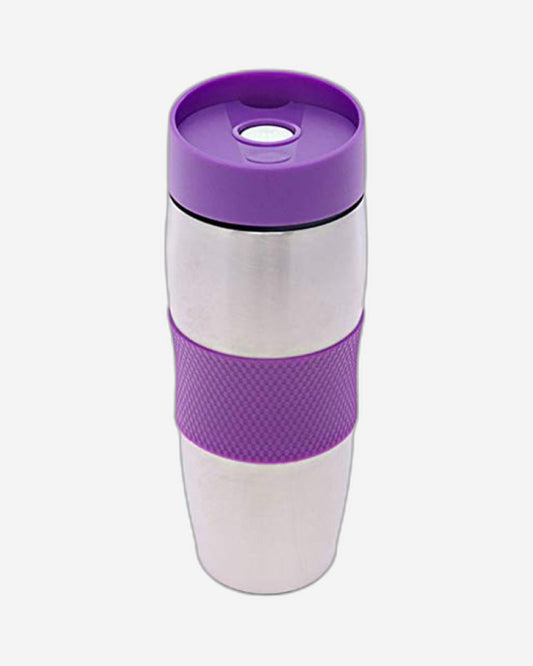 Nessan 380ml Mug with Silicone Rubber Sleeve for Grip, Purple - Durable & Stylish Mug for Hot & Cold Beverages