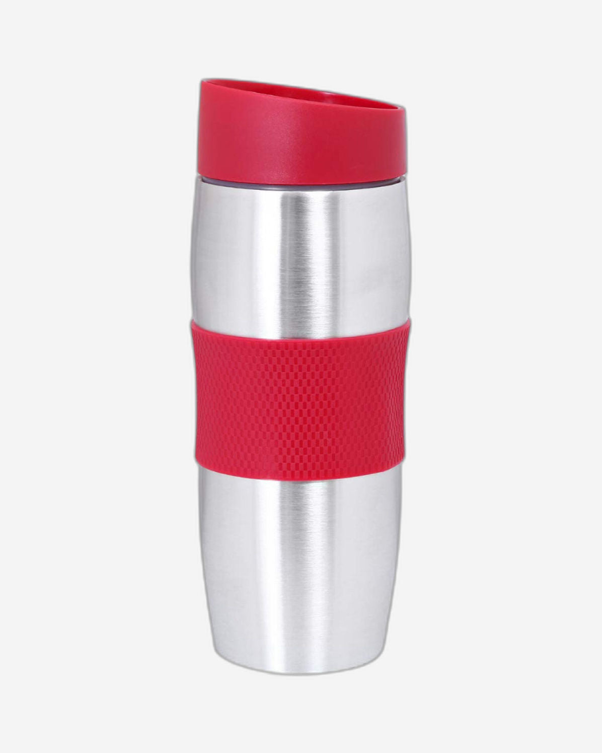 Nessan 380ml Mug with Silicone Rubber Sleeve for Grip, Red - Durable & Stylish Mug for Hot & Cold Beverages