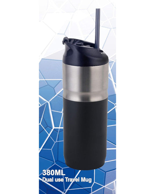 Nessan Dual-Use Mug 380ml | Versatile Stainless Steel Travel Mug for Hot & Cold Beverages