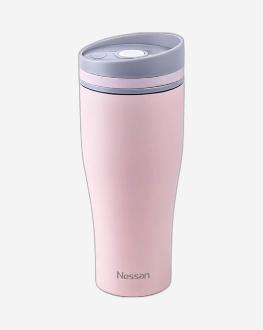 Nessan Insulated Stainless Steel Vacuum Mug, 360ml - Your Perfect Portable Thermal Tumbler for Hot and Cold Beverages Anywhere: Home, Gym, Outdoors, Office, and School - Pink