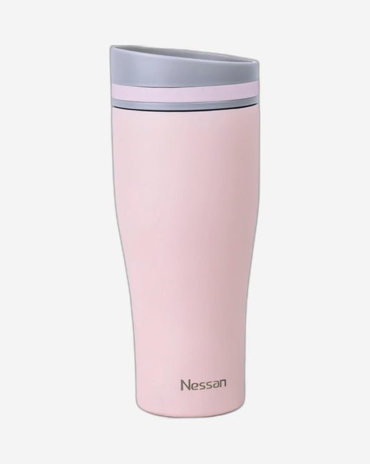 Nessan Insulated Stainless Steel Vacuum Mug, 360ml - Your Perfect Portable Thermal Tumbler for Hot and Cold Beverages Anywhere: Home, Gym, Outdoors, Office, and School - Pink