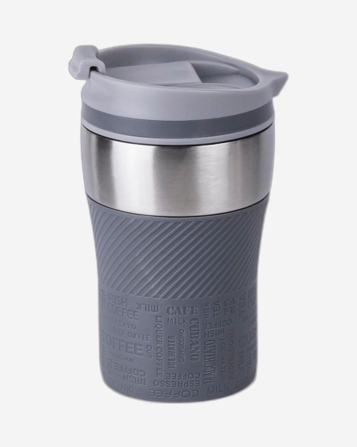 Nessan Insulated Stainless Steel Vacuum Mug, 240ml - Your Compact Travel Essential for Hot and Cold Beverages Anywhere: Home, Gym, Outdoors, Office, and School - Grey