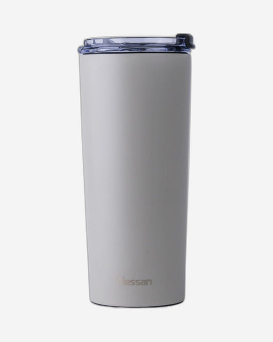 Nessan Insulated Stainless Steel Vacuum Mug, 600ml - Your Versatile Dual-Use Travel Companion for Hot and Cold Beverages Anywhere: Home, Gym, Outdoors, Office, and School - Beige