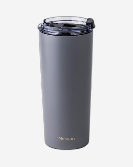 Nessan Insulated Stainless Steel Vacuum Mug, 600ml - Your Versatile Dual-Use Travel Companion for Hot and Cold Beverages Anywhere: Home, Gym, Outdoors, Office, and School - Grey