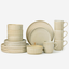 Shallow JEF Stoneware Dinner Set 16 pcs Beige