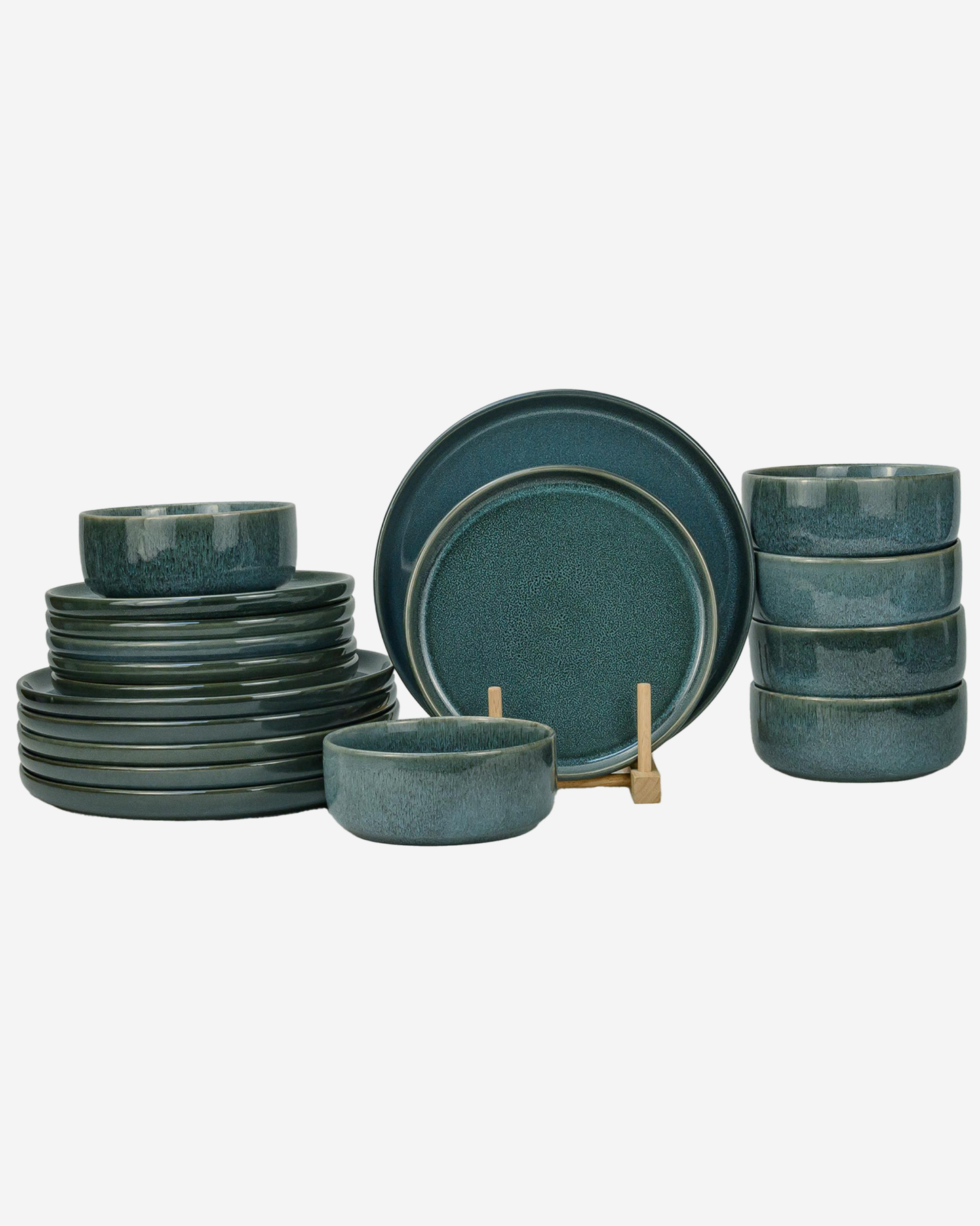 Shallow TIM Stoneware Dinner Set 18 pcs Blue