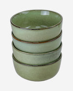 Cuisine Art Lara Collection, Modern & Durable 15cm Stoneware Bowl, Green (Set of 1)