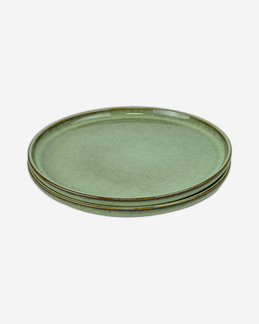 Cuisine Art Lara Stoneware Side Plate - 21cm, Light Green (Set of 1)