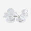 Shallow Bone China Tea Cup and Saucer Set, 12-Piece, White – Elegant Tea Set for Everyday Use & Special Occasions