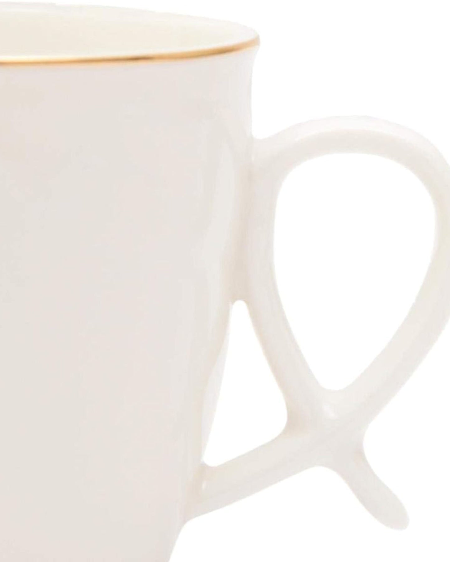 Shallow Bone China Tea Cup and Saucer Set, White – Elegant 12-Piece Tea Set for Everyday Use and Special Occasions