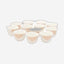 Shallow Bone China Gawa Cups, 12-Piece Set – White and Gold Elegant Arabic Coffee Cups