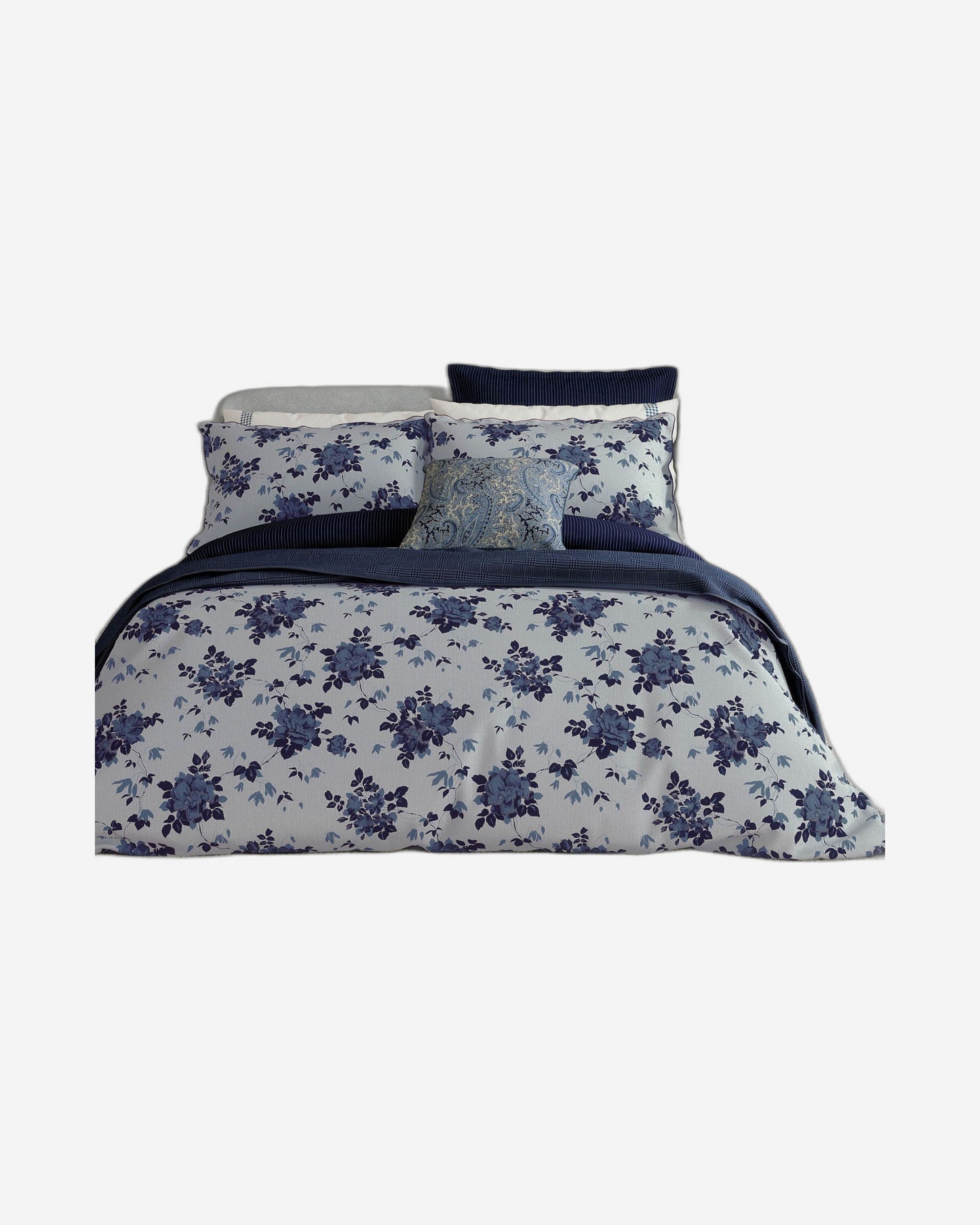 Bedeck of Belfast "Freya" Duvet Cover and Oxford Pillowcase in Indigo