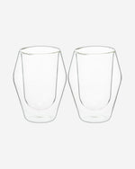 Cuisine Art Clear Expresso Coffee Cups, Insulated Coffee Mugs, Heat-Resistant Double Wall Glass Cups, Tea Whiskey Mug, Coffee Mug, 250ml - 2Pcs Set