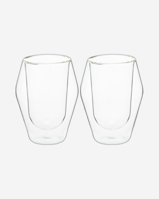 Cuisine Art Clear Expresso Coffee Cups, Insulated Coffee Mugs, Heat-Resistant Double Wall Glass Cups, Tea Whiskey Mug, Coffee Mug, 250ml - 2Pcs Set